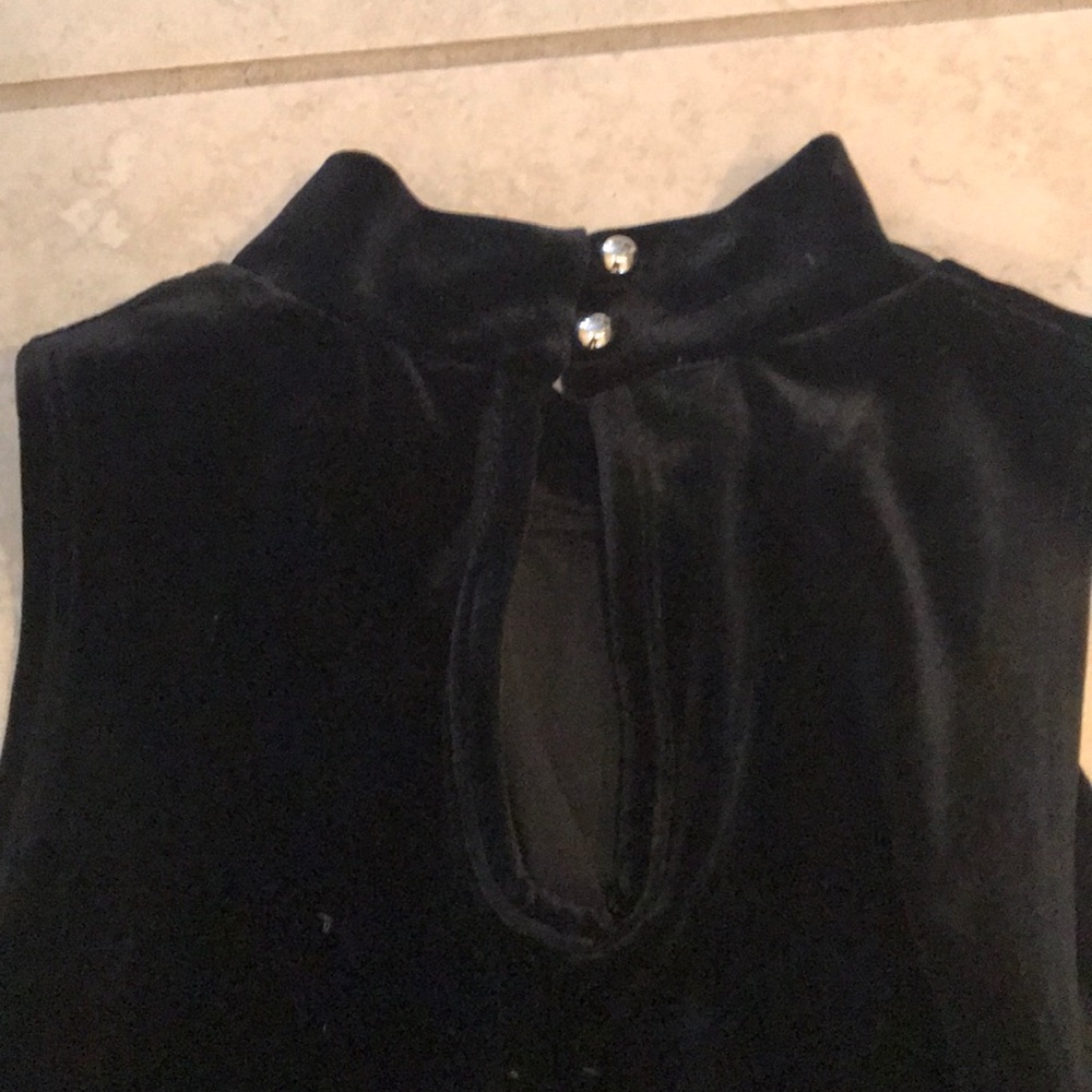 Black velvet turtleneck dress